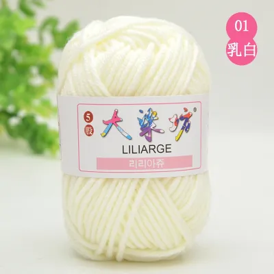 milk cotton yarn 5ply 25gr benang rajut katun susu