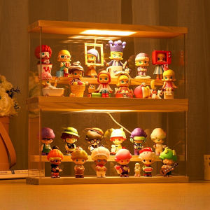 Tủ Trưng Bày Mô Hình Tủ Mika Trong Suốt Có Đèn Led USB Bảo Quản Đồ Chống Bụi