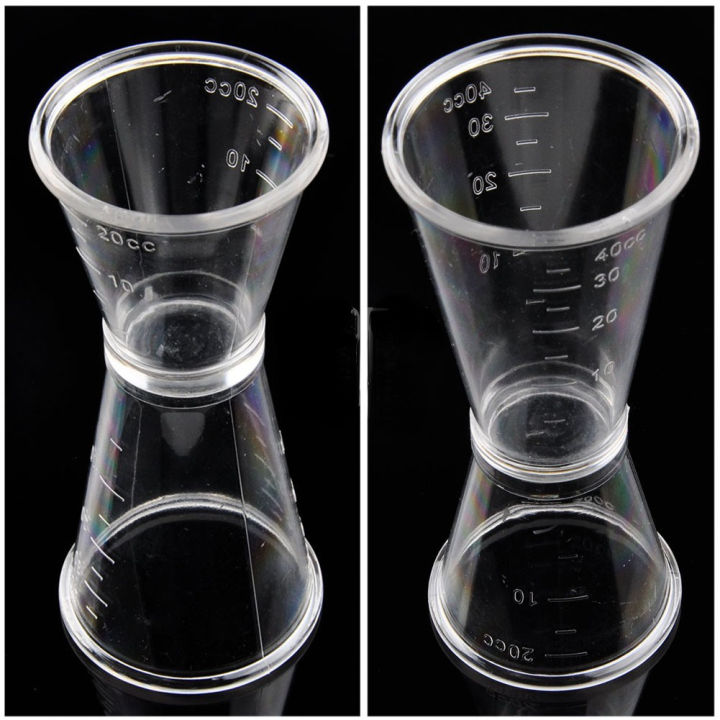 40cc Clear Double Jigger Measure cup Large capacity Graduated plastic