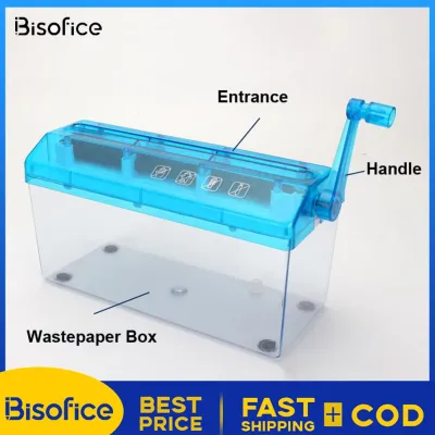 Bisofice Máy hủy tài liệu thủ công Máy hủy giấy có độ ồn thấp Máy hủy tài liệu cầm tay 22 9cm Chiều rộng đầu vào Công suất lớn cho trường học