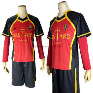 Cos Anime Blue Preson Cosplay Costume Bastard Munchen Red Uniform Ness Kaiser Isagi Yukimiya Kurona Kunigami Football Soccer Cos2026