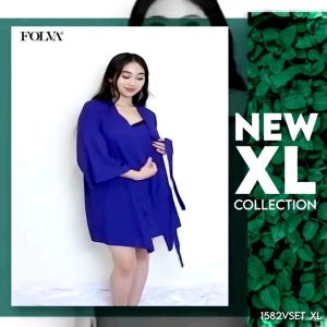 Baju tidur wanita dewasa piyama kimono set tantop dress pendek spandek pakaian busana wanita