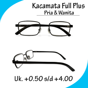 Kacamata Plus Rabun Dekat Frame Besi Ada Bantalan Hidung Ready Ukuran ( Plus ) +1.00 sampai +4.00 Bentuk Kotak - KACAMATA PLUS MURAH BISA BAYAR DIRUMAH