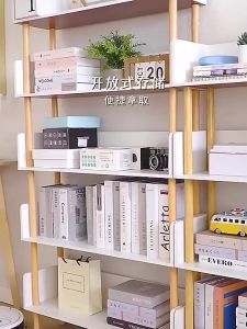White 6 Tier Book Rack Versatile Storage Rack Home Organizing Shelves Wooden Pet and Food Rack Toys
