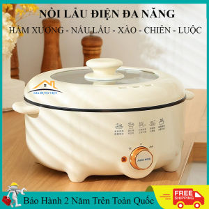 Nồi lẩu điện đa năng nướng luộc chiên hấp chống dính nồi lẩu  trắng tiện lợi công suất 1300W. Bảo hành 2 năm toàn quốc đổi mới 7 ngày nếu có lỗi.