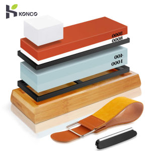 Konco Sharpener Professional Whetstone Set Sharpening Stones Grinding Stone Water Stone Whetstone Kitchen Tool 400-8000 Grit