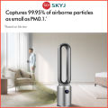 40-inch Air purifier for room bladeless fan strong wind stand fan bladeless tower fan 90°rotating air outlet ultra-remote control Smart Timer for home. 