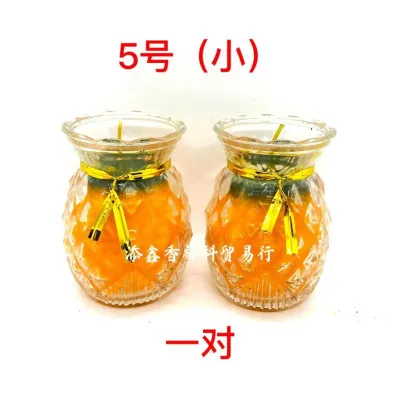 飞象玻璃旺来烛/环保耐点安全/1号2号3号5号/飞象牌/Pineapple Candle