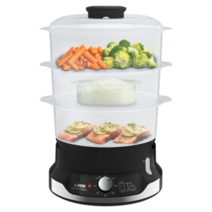 Nồi hấp điện Tefal Ultra Compact VC2048 3 tầng không chứa BPA Bảo hành 12 tháng