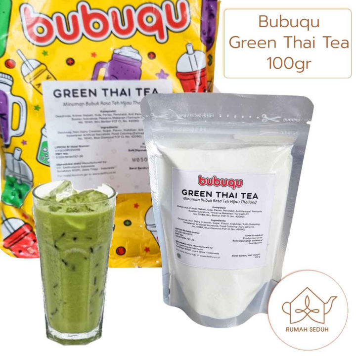 Bubuqu 100gr Green Thai Tea - Minuman Bubuk Thai Green Tea | Lazada ...