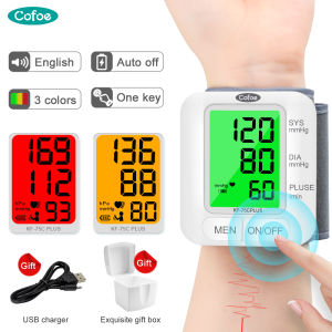 Cofoe Máy Đo Huyết Áp Cổ Tay Kỹ Thuật Số Máy Đo Tonometer Tại Nhà Máy Đo Xung Tự Động Máy Đo Huyết Áp Với Máy Phát Hiện Áp Suất Kép Độ Chính Xác Cao Kiểm Tra Nhịp Tim