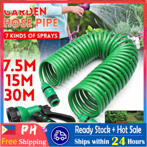 【Free Shipping+Local Ship】Expandable Magic Car Watering Washing Retractable Coil Hose Garden Supplies Irrigation Water Hose