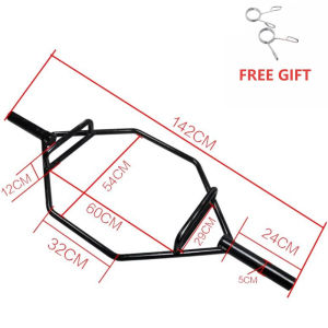 Olympic Hex Bar Chrome Finish Barbell Trap Bar for Squats Deadlifts Shrugs Strength Training