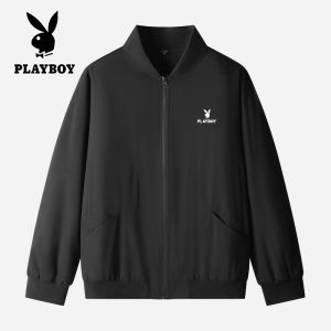 PLAYBOY Loose casual long sleeved versatile short baseball jacket bomber jacket for men