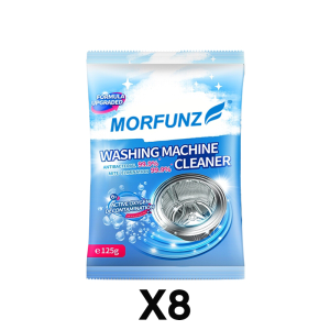 MORFUNZ ทำความสะอาดเครื่องซักผ้า (125g) ล้างถังซักเครื่องซักผ้าต้านเชื้อแบคทีเรีย ผงขจัดตะกรัน