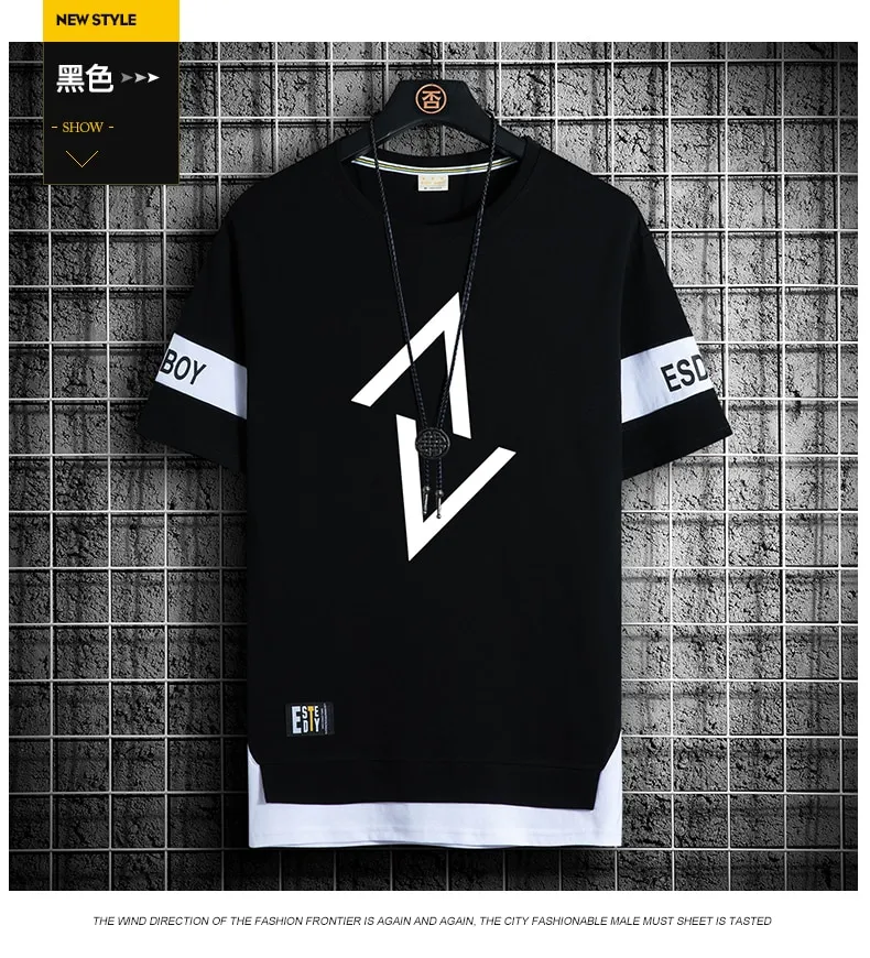 JOOM 2022 New Style T Shirt for Male Mens T-Shirts Summer Casual