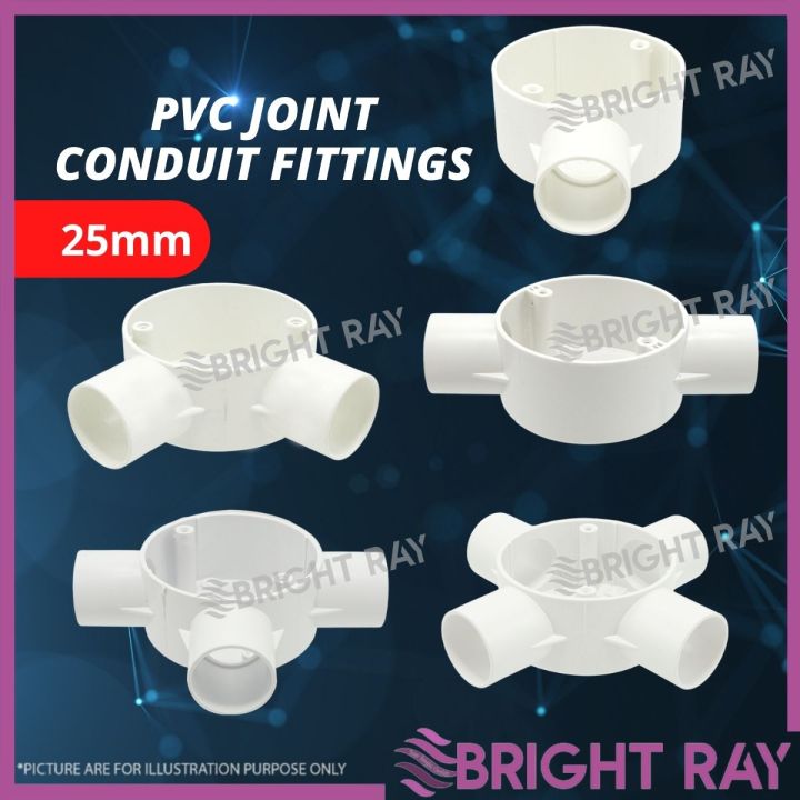 PVC Joint Conduit Fittings 25mm 1" (1/2/3/4way Box / Lid Cover