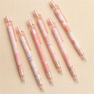 FDGFGG Student School Supplies Pink Peach Honey Writing Tool Movable Pencil Press Pen Automatic Pencils Mechanical Pencil
