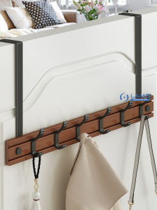 Móc quần áo treo sau cửa bằng gỗ nhiều màu