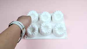 6 khoang lớn mâm xôi khuôn bánh mousse cấp Silicone sô cô la món tráng miệng Khuôn nướng sum họp gia đình bakeware