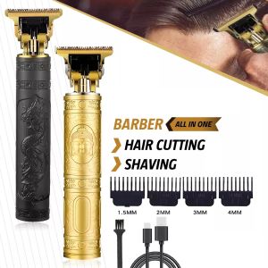 Alat Cukur Rambut Kumis Jenggot T9 Electric Recharger Cukuran Tanpa Kabel Body Motif Vintage Retro Klasik