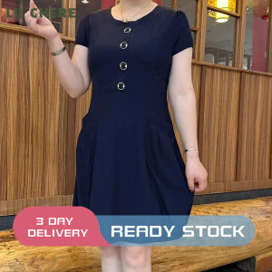 LIL CHERE Dresses for Women Short-sleeved Dress Button Dresses