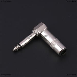 [COD] Cozyroom Metal 6.35mm Plug Right Angle Male Mono Plug L-Shape Audio Connector For Guitar Audio 1 4 6.35 90 Degree Jack Solder Connector