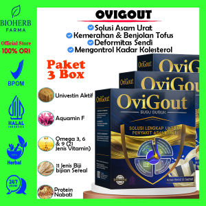Ovigout 3 Box Susu Herbal Untuk Asam Urat Nyeri Sendi Deformitas & Jaga Kadar Kolesterol Agar Normal