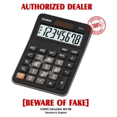 Casio Calculator MX-8B Calculators Heavy Duty MX8B Authentic - 1 Unit