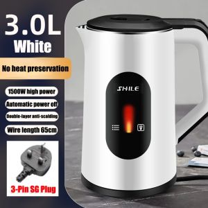 SG 1500W HomeLargeCapacity Electric Kettles Food grade stainless steel inner Kettle Jug Dormitory Water Pot