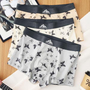 ANDERSON TALISCA Butterfly 1pcs/3pcs Underwear Men Boxer Hot Cotton Underpant Man Penis Mens Boxers Boxershorts Size L-3XL A6575