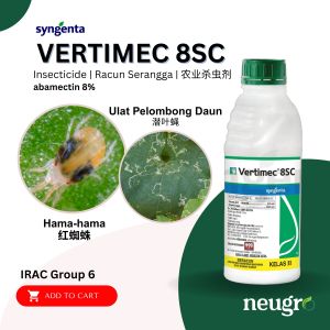 Syngenta VERTIMEC 8SC (1L) Abamectin 8% Leafminer Thrips Spidermites Insecticide Racun Serangga Hama Hama Ulat Pelombong Kutu Trip Lalat Putih