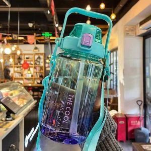 1500ml/2000ml BPA FREE Water Bottle Handle / Strap Portable Sport Gym Bottle Viral Botol Air 1.5L/2.0L便携式不含BPA水瓶 水壶