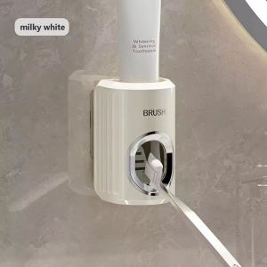 Toothbrush Holder Cup Storage Rack Mouthwash Cup No-Drill Toothbrush Cup Bathroom Wash Cup Storage Toothpaste Dispenser