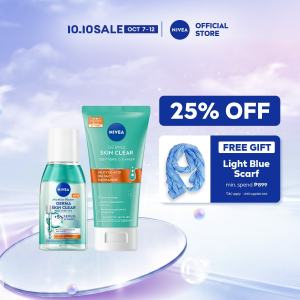 NIVEA Derma Skin Clear Serum-Infused Micellar Water 125ml + Derma Skin Clear Gel Cleanser 150ml