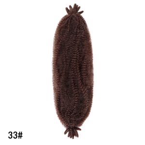 HPVDBP 8 Strands 24 Inch Marley Twist Braiding Hair Pre-Separated Synthetic Afro Kinky Crochet Hair Braids Fluffy Long Locs Springy Twist Hair for Women