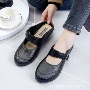 Free Shipping Baotou Half-Slipper WomenS Shoes Fashionable And Versatile Suitable For Office Wear Backless Lazy Shoes