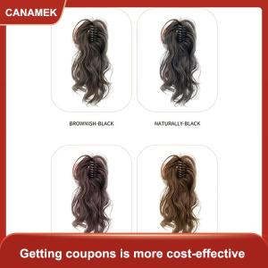【CANAMEK】 Tổng Hợp Claw Clip Đuôi Ngựa Phần Mở Rộng Tóc Ngắn Xoăn Tự Nhiên Đuôi Tóc Giả Cho Phụ Nữ Đuôi Ngựa Tóc Đen