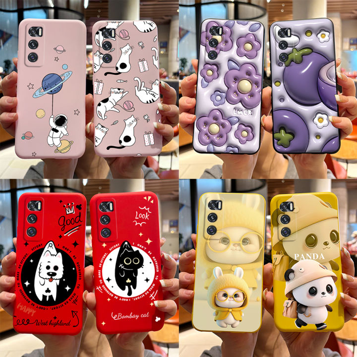 For Vivo V20 SE Case Vivo V2022 V2023 Cute Rabbit Panda Cover Soft Silicone  Jelly Phone Case For Vivo V20 SE V20SE Casing