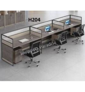 SG Ready Stock H204 Executive Workstationwith high partitionwith/without pedestal/cabinet Home Office Table Straight L Shape Divider