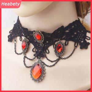 Heabety shiqinbaihuo 1 Chiếc Vòng Cổ Choker Cổ Điển Dây Chuyền Trang Sức Gothic Mặt Dây Chuyền Vòng Cổ Giả