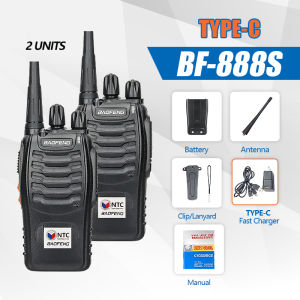 Baofeng BF-888S Walkie Talkie 5 Watts 16 ChannelsTwo-Way 400-470mHz Radio FM Radio UHF Transceiver 5KM Long Range NTC Approved Original COD