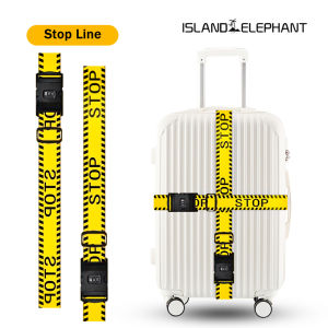 ISLAND ELEPHANT Luggage Belt Strap 3 Digits Password Lock Cross Adjustable Luggage Strap