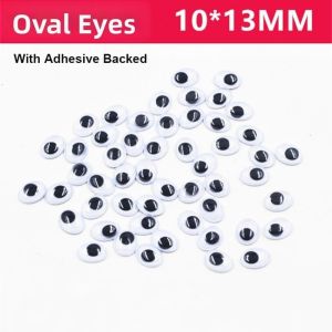 GTRBFDS 100pcs/bag 3D Mắt hoạt động của búp bê ĐenTrắng Nhựa Đôi mắt chuyển động lắc lư Chất lượng cao Đồ chơi phụ kiện tự làm Đồ chơi nhồi bông cho trẻ em có mắt lông xù