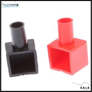 【liujinpeng】 4ชิ้น เซ็ต Universal Square รถจักรยานยนต์รถแบตเตอรี่ขั้วยางครอบคลุม