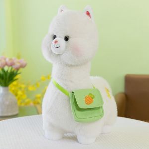 Gấu Bông Chú Lạc Đà Đeo Túi 2 Màu Xanh Và Trắng 45cm Dễ Thương Làm Quà Tặng Cho Bé HADA