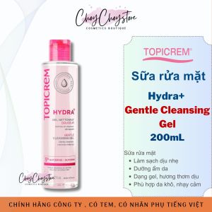 Sữa Rửa Mặt Topicrem Gentle Cleansing Gel 200mL Cho Da Khô Da Nhạy Cảm (Tem Việt Nữ)