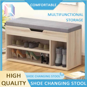 Elva Mall Maple wood shoe bench Multifunctional Shoe Organizer Upholstered seat sofa footrest Living Room Furniture Shoe Cabinet shoe rack organizer shoe cabinet wood minimalist cabinet wood furniture support COD