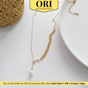 Dây chuyền nữ vòng cổ dải nguyệt quế thanh lịch phong cách Hàn Quốc ORI ACCESSORIES D128