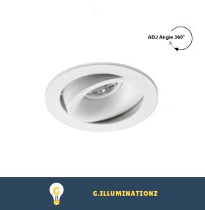 Single / Double 360 Adjustable Angle GU10 Recessed Downlight Fittings / LED Spot Light for False Ceiling / Round Square